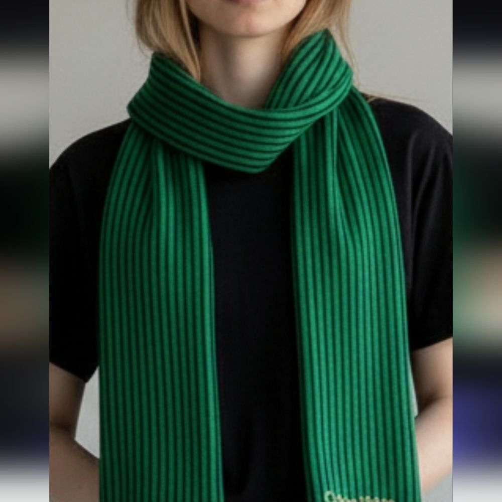 Calvin Klein Striped Jersey Supersoft Cowl Scarf Like New